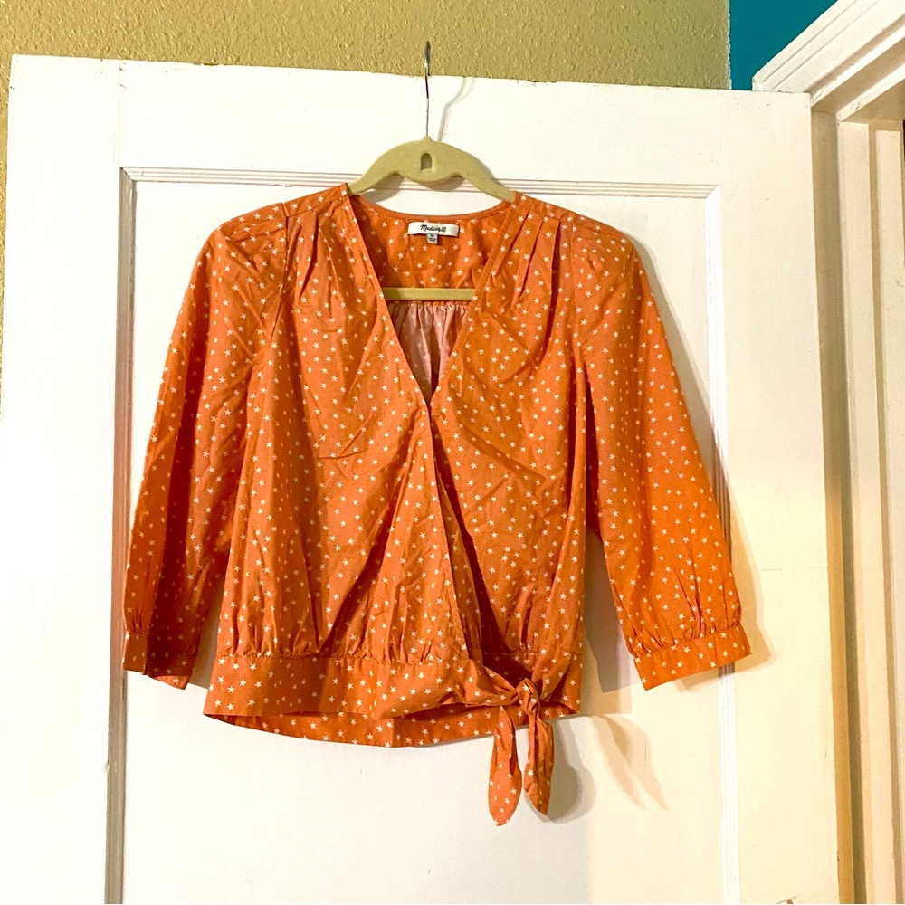 Madewell wrap atar top size XS